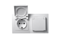 Steckdosen Set Premium Beginner 2S-IP44, 3-teilig, weiß, IP44
