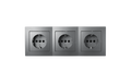 Steckdosen Set Premium Beginner 3S 4-teilig, anthrazit
