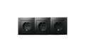 Steckdosen Set Premium Beginner 3S Profi, matt schwarz