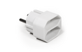 Steckdosenadapter, 2x Euro, weiß
