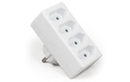 Steckdosenadapter, 4x Euro, weiß