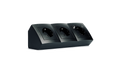 Steckdosenblock Premium matt schwarz, 3-fach Schutzkontakt + USB-C/USB-A