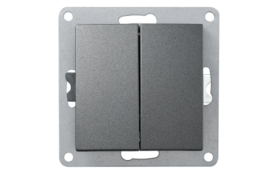 Taster Premium 2-fach, 250V~/10A, UP, anthrazit