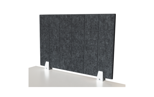 Trennwand-Set imstande, 1x Akustik-Trennwand 60x40cm, 1x Clip weiß, 2er-Pack