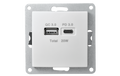 USB-Ladedose Premium 2-fach, USB-C, PD 3.0 20W, weiß