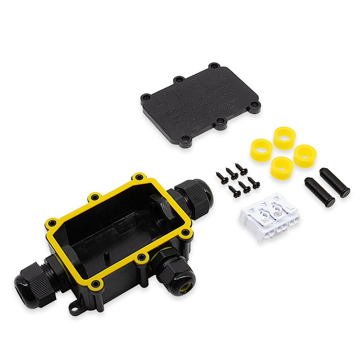 Verbindungsbox L 3-fach 3-polig IP68 wasserdicht 24A 450V V.2