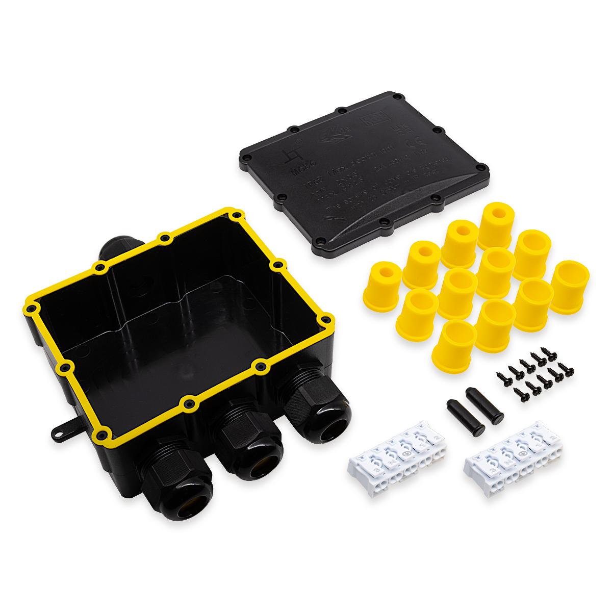 Verbindungsbox XXL groß 4-fach 5-polig IP68 wasserdicht 24A 450V