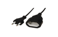 Verlängerungskabel, 10m, Eurostecker auf Eurokupplung, schwarz