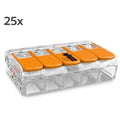 WAGO 5 Leiter COMPACT-Verbindungsklemme mit Hebel flexibel 221-415 (25 Stk. VPE)