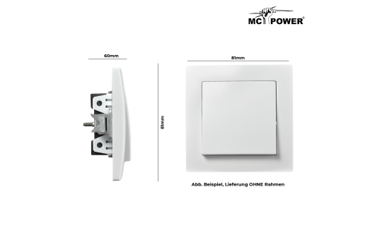 Wechselschalter Premium, 250V~/10A, UP, Steckanschluss, weiß