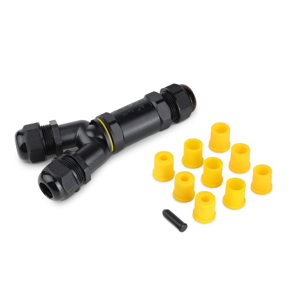 Y-Kabelverbinder 3-fach 5-polig Kabel 0.5-4mm² IP68 wasserdicht 24A 450V