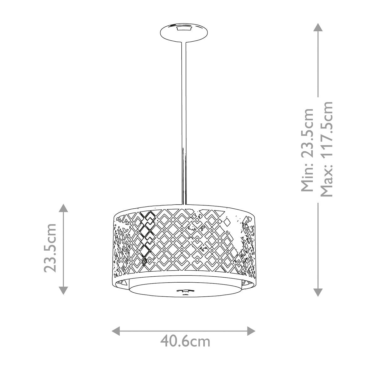 Pendelleuchte Ziggy (silberfarben) 2x - Elstead Lighting