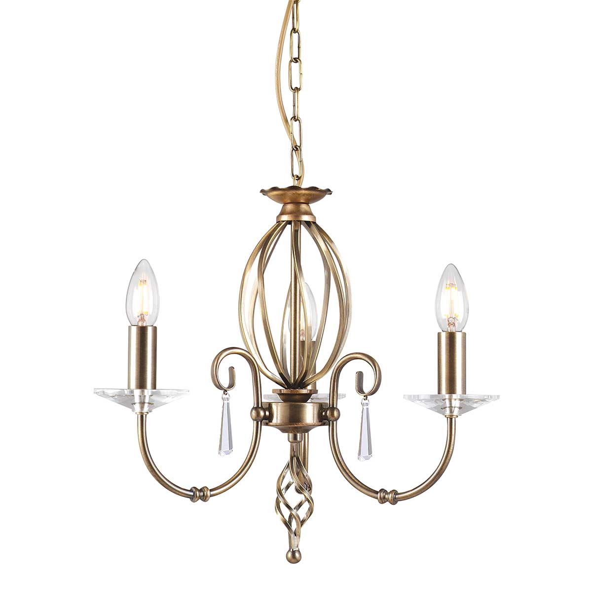 Pendelleuchte Aegean (messingfarben) 3x - Elstead Lighting