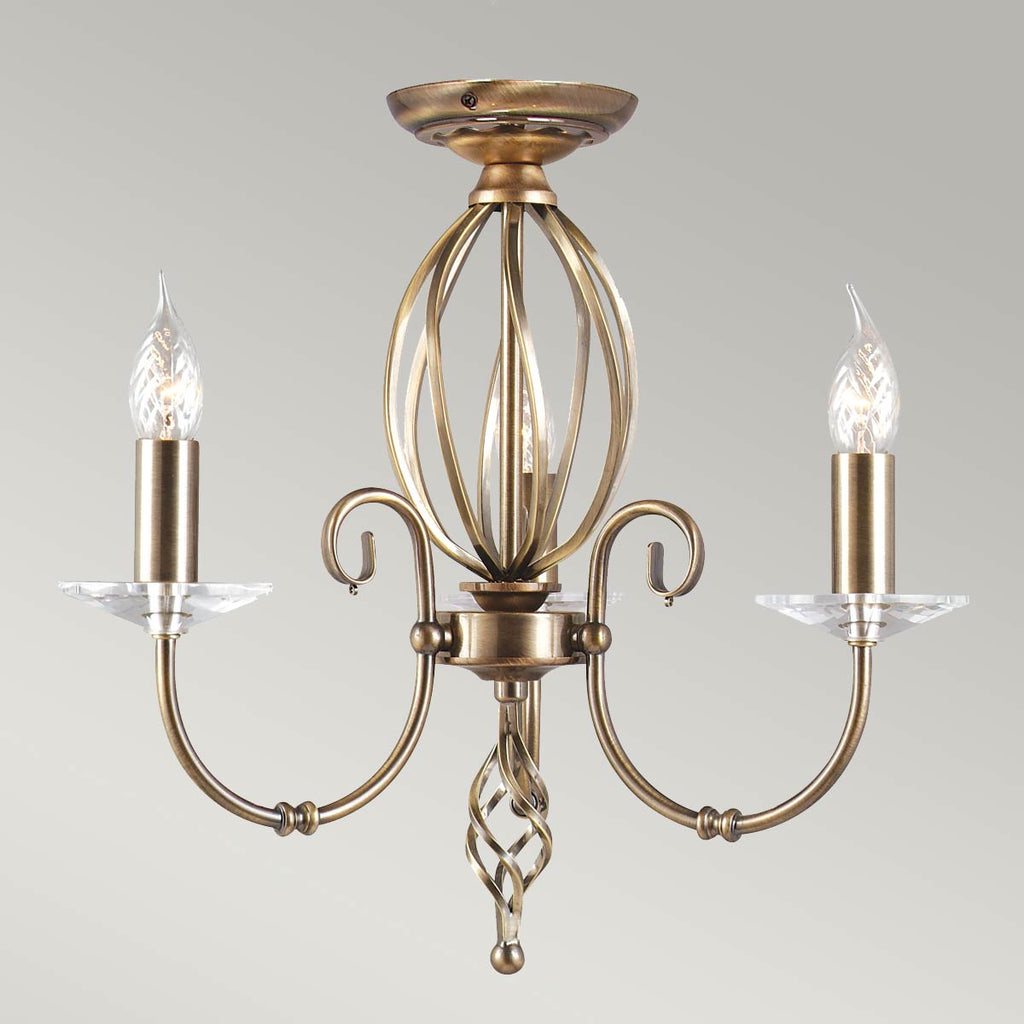 Pendelleuchte Aegean (messingfarben) 3x - Elstead Lighting