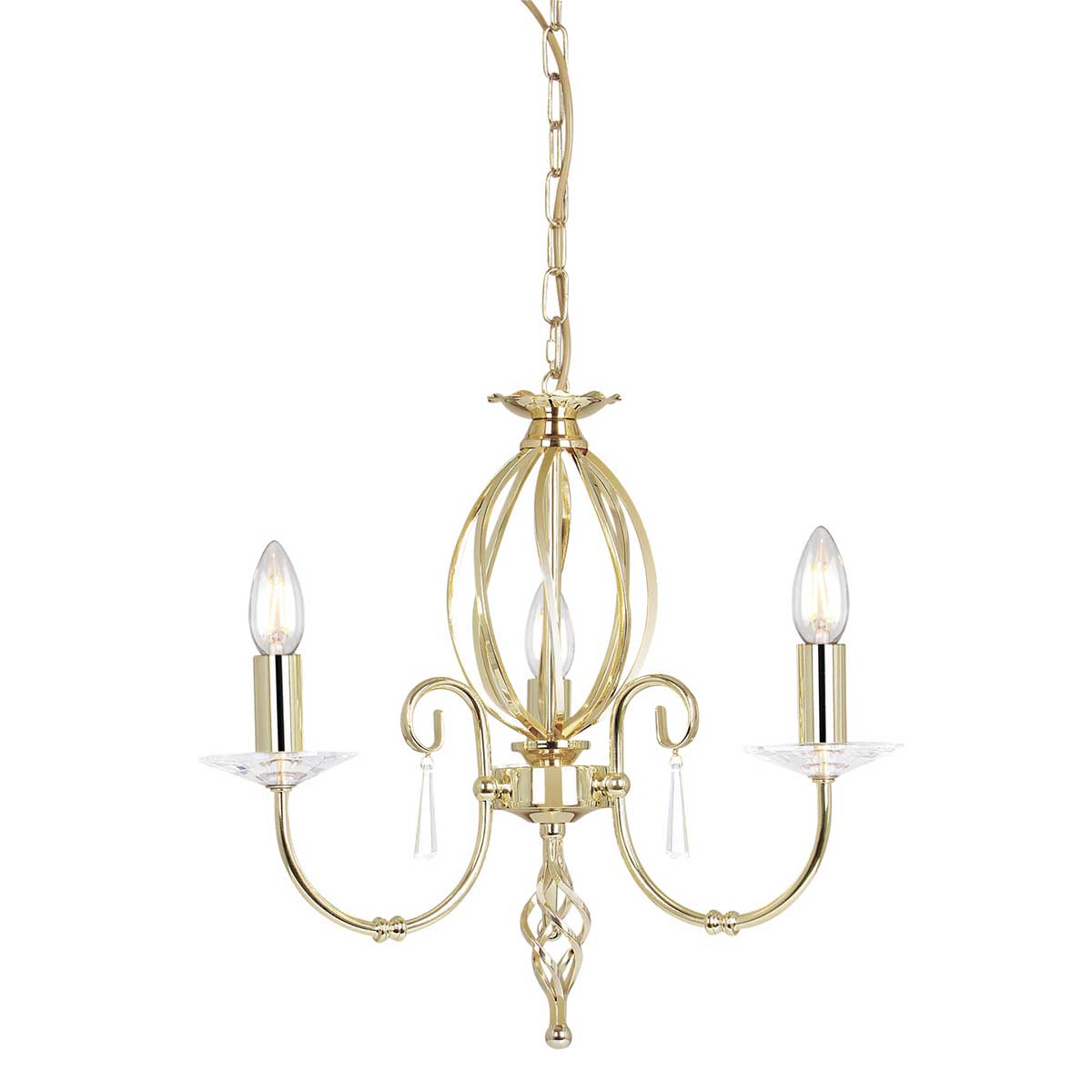 Pendelleuchte Aegean (messingfarben) 3x - Elstead Lighting