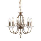 Pendelleuchte Aegean (messingfarben) 5x - Elstead Lighting