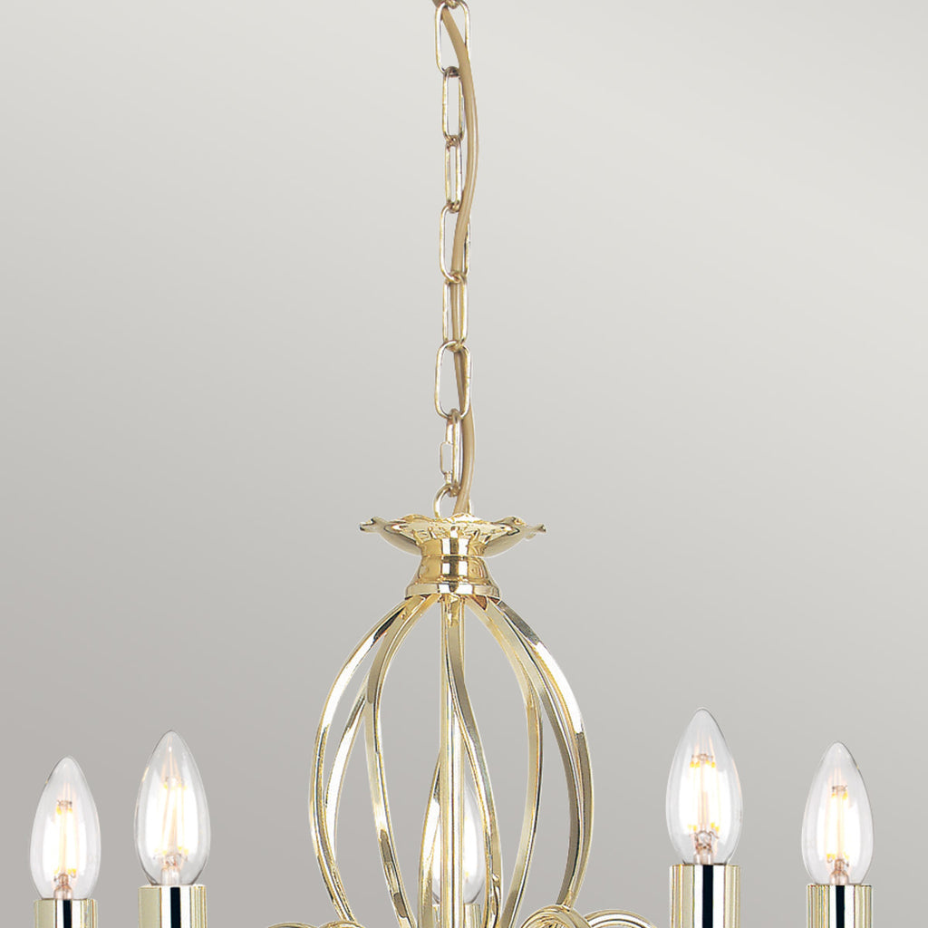 Pendelleuchte Aegean (messingfarben) 5x - Elstead Lighting