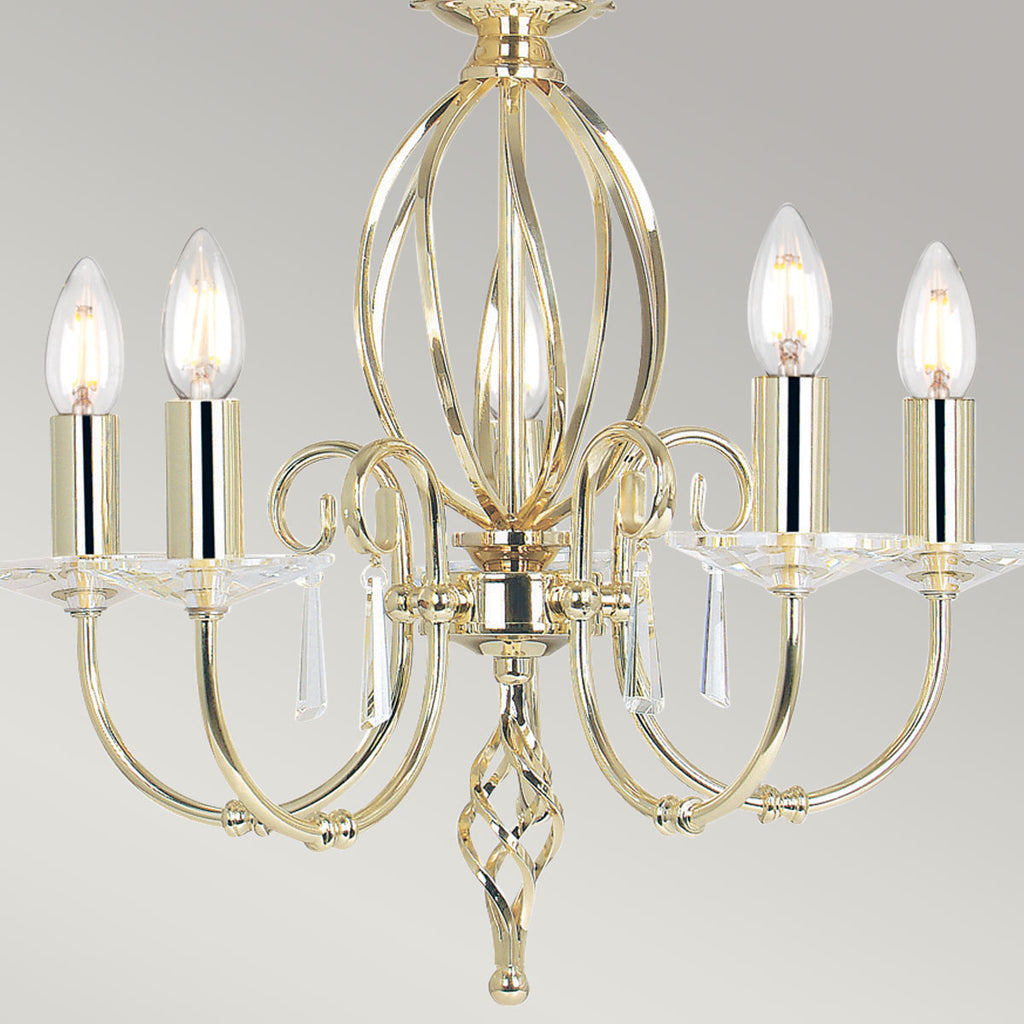 Pendelleuchte Aegean (messingfarben) 5x - Elstead Lighting