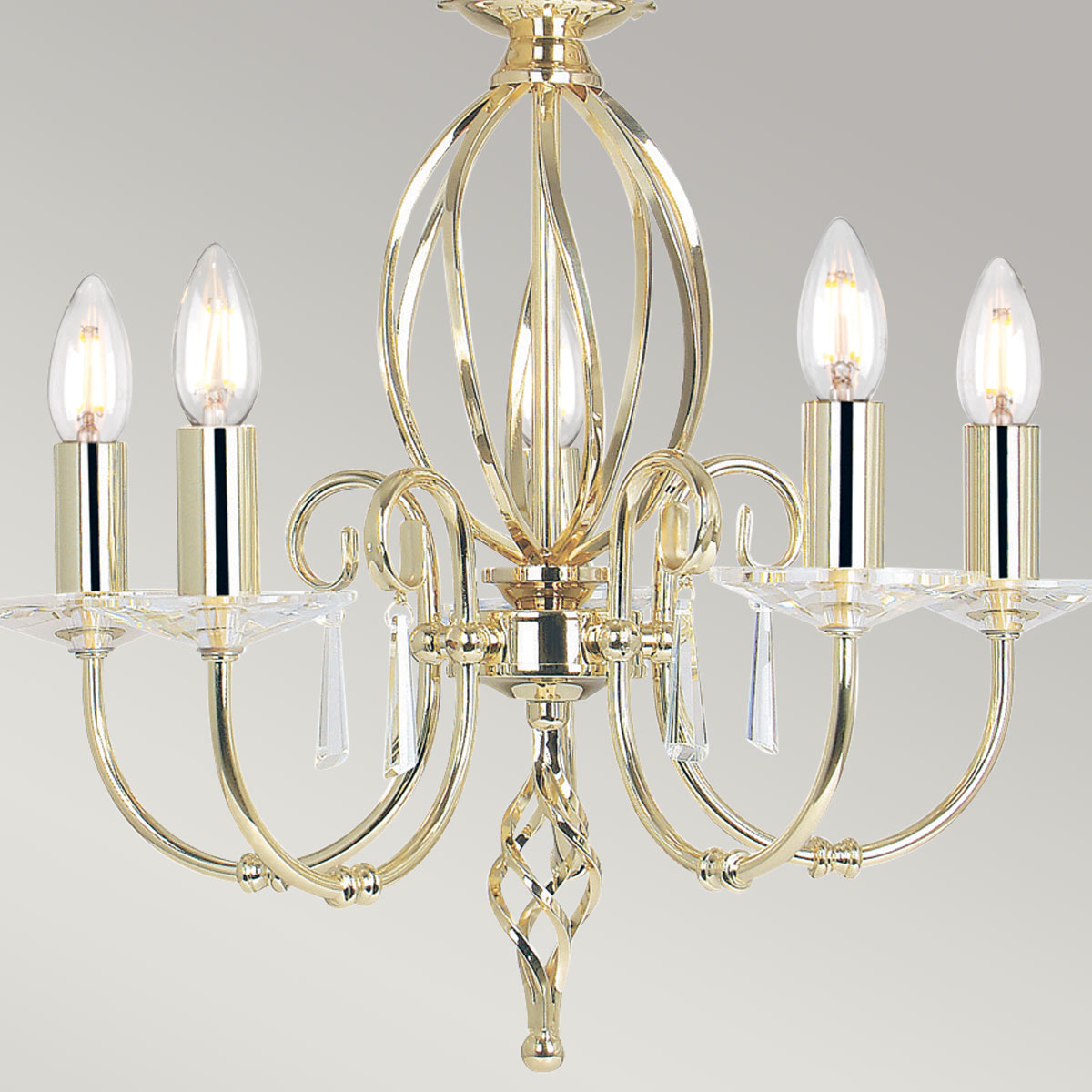 Pendelleuchte Aegean (messingfarben) 5x - Elstead Lighting