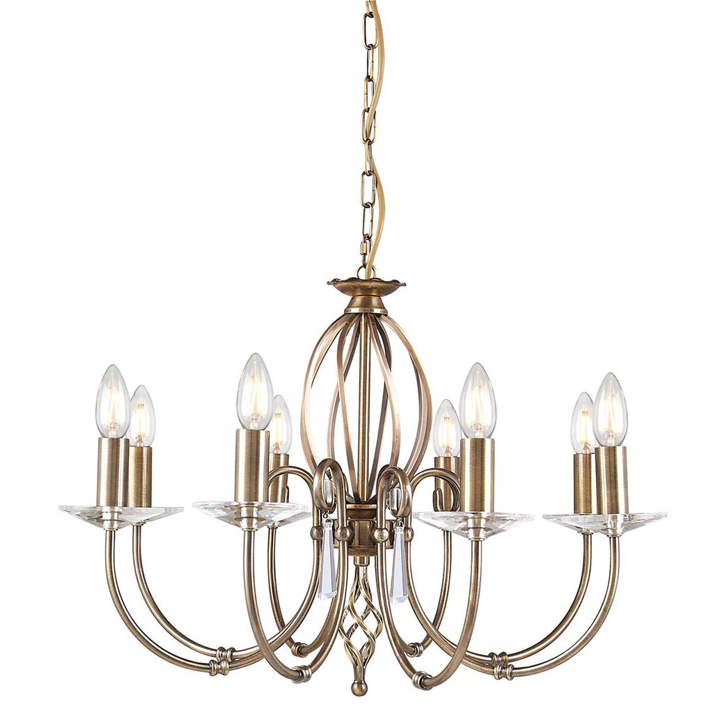 Pendelleuchte Aegean (messingfarben) 8x - Elstead Lighting