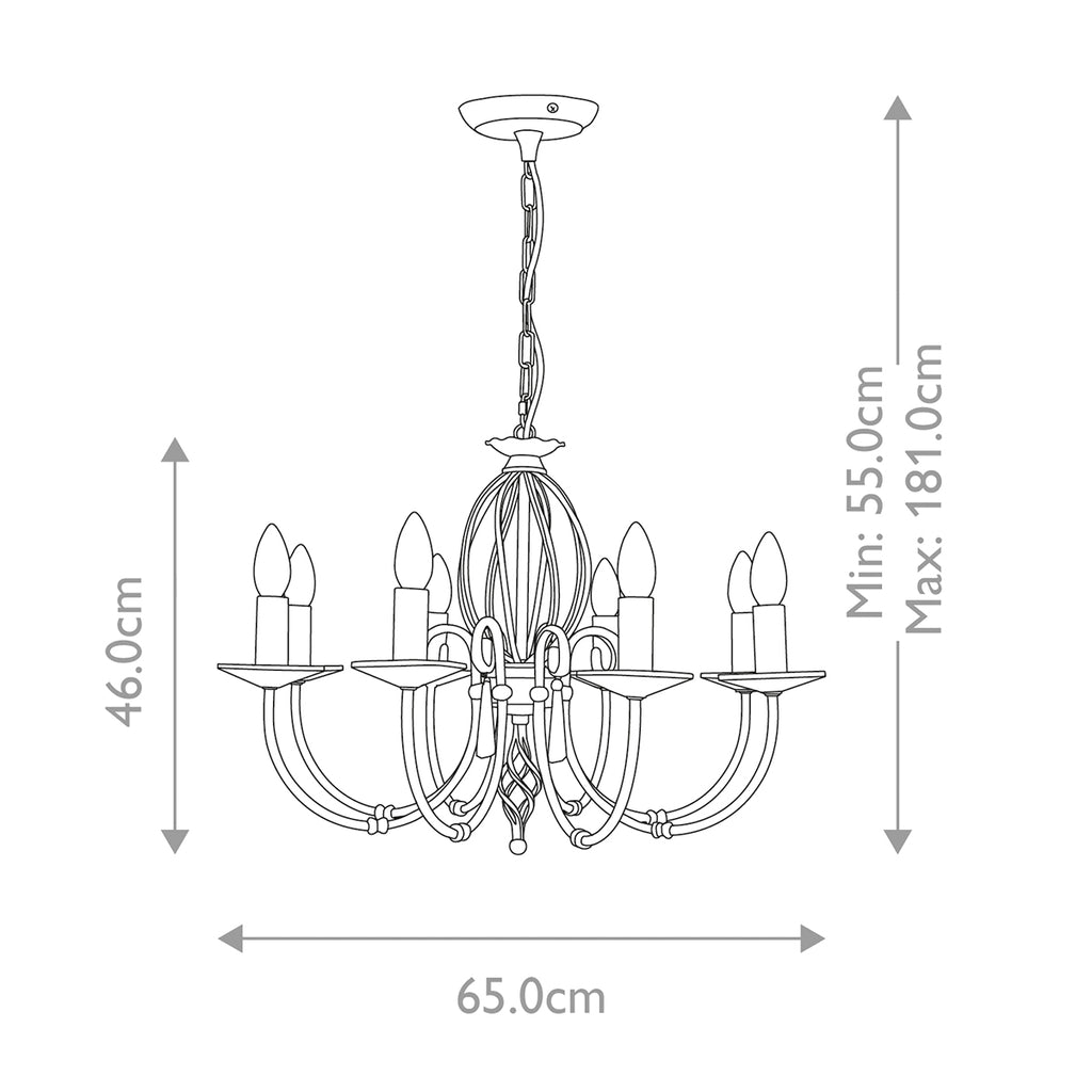 Pendelleuchte Aegean (messingfarben) 8x - Elstead Lighting
