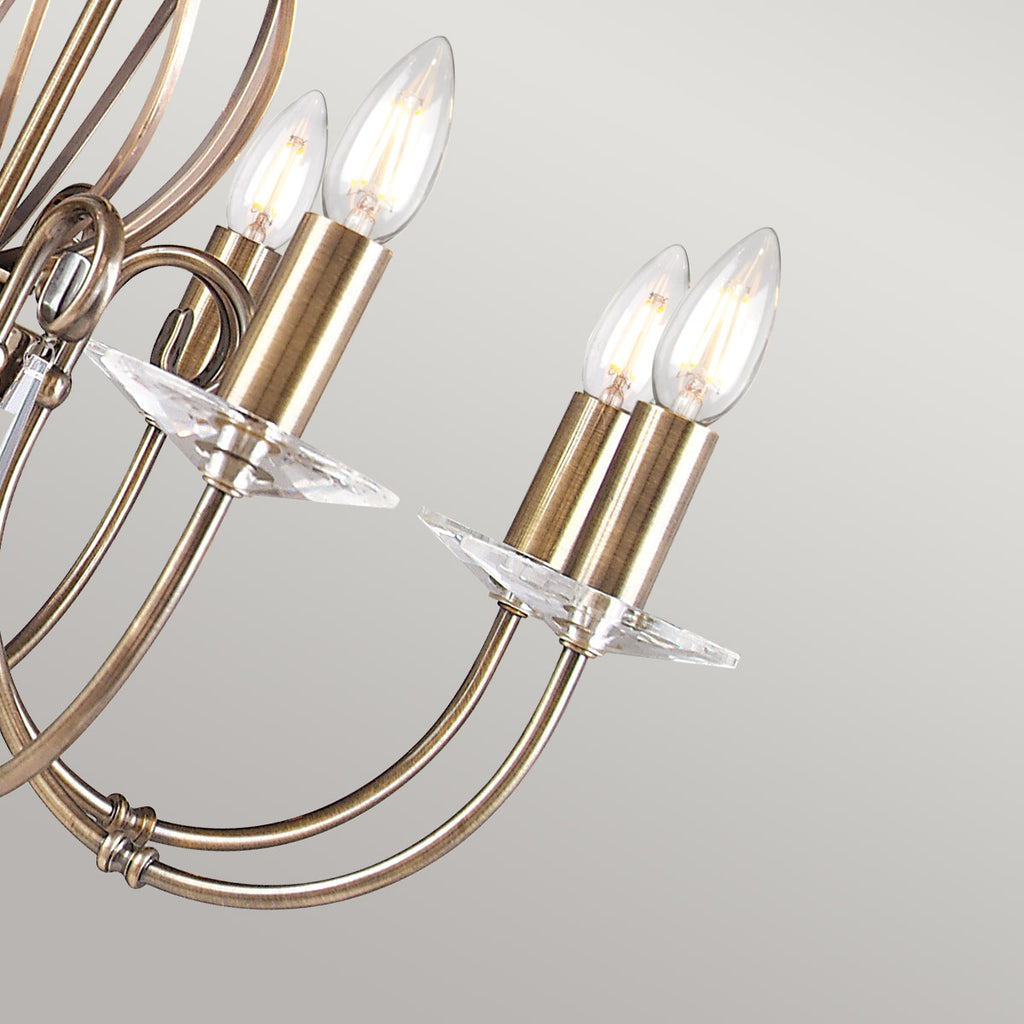 Pendelleuchte Aegean (messingfarben) 8x - Elstead Lighting