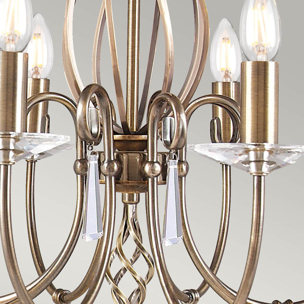 Pendelleuchte Aegean (messingfarben) 8x - Elstead Lighting