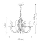 Pendelleuchte Aegean (messingfarben) 8x - Elstead Lighting