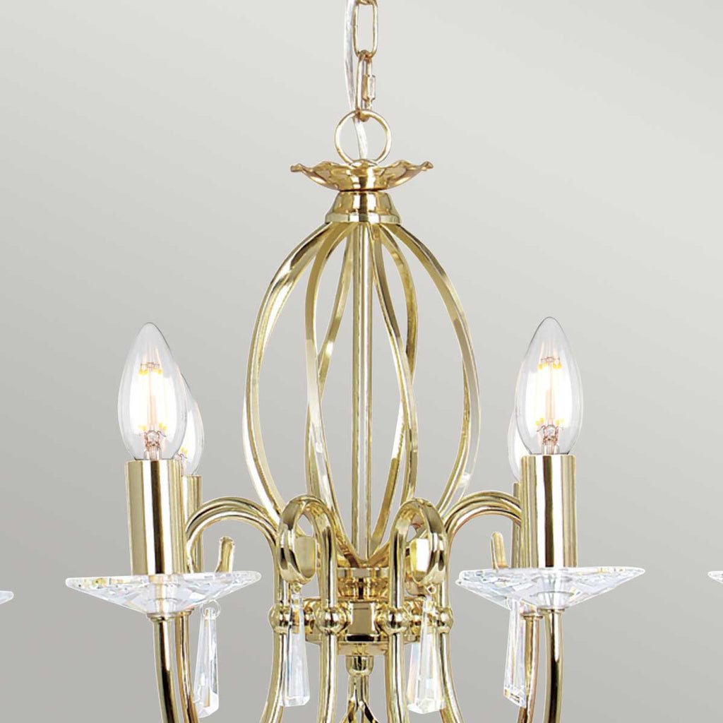 Pendelleuchte Aegean (messingfarben) 8x - Elstead Lighting