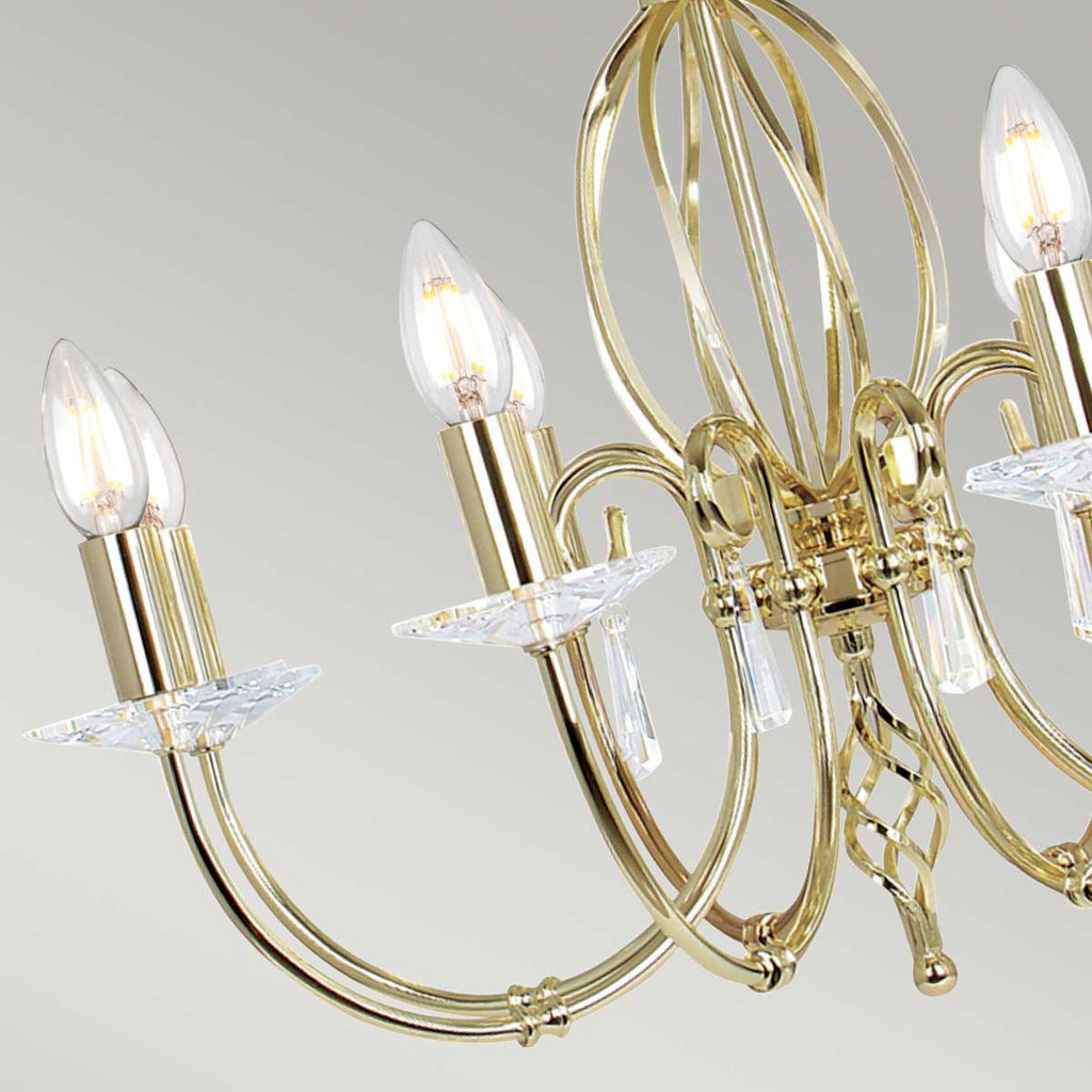 Pendelleuchte Aegean (messingfarben) 8x - Elstead Lighting