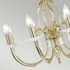 Pendelleuchte Aegean (messingfarben) 8x - Elstead Lighting