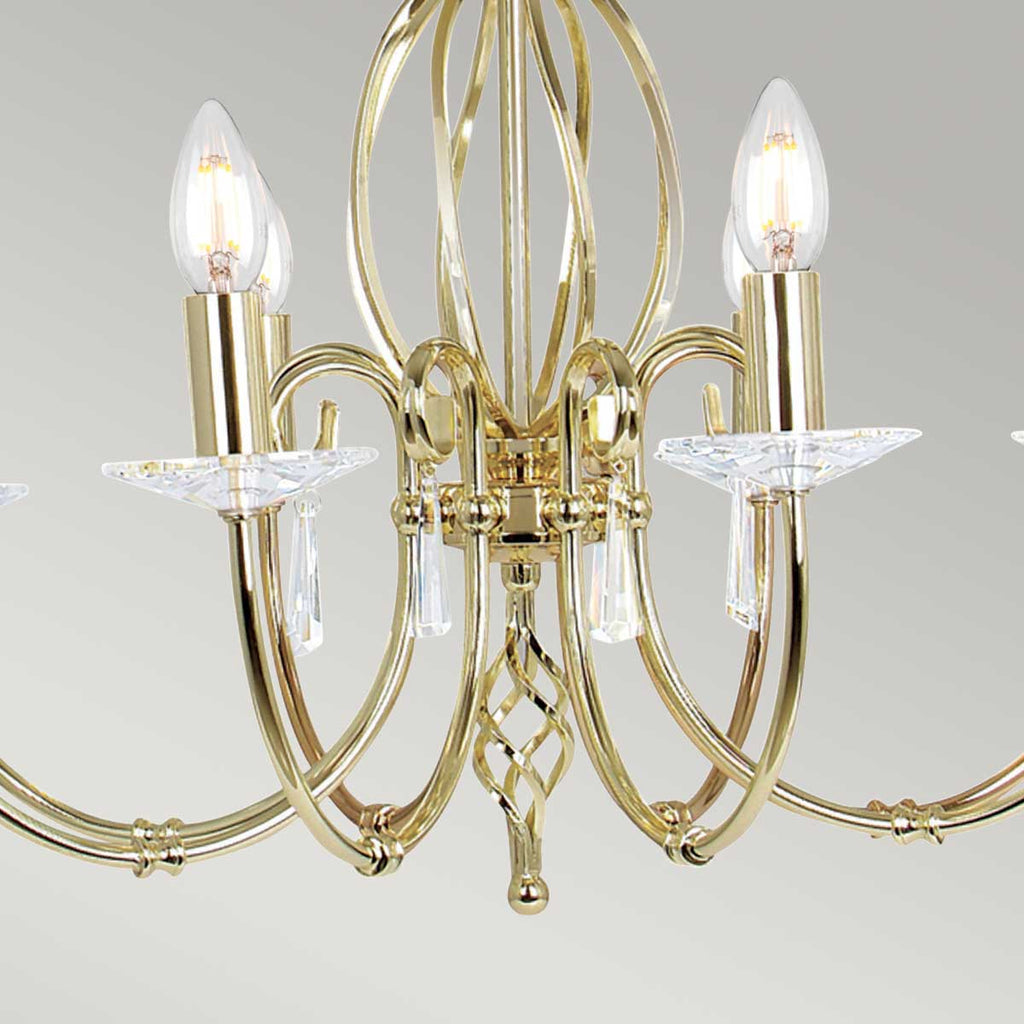 Pendelleuchte Aegean (messingfarben) 8x - Elstead Lighting