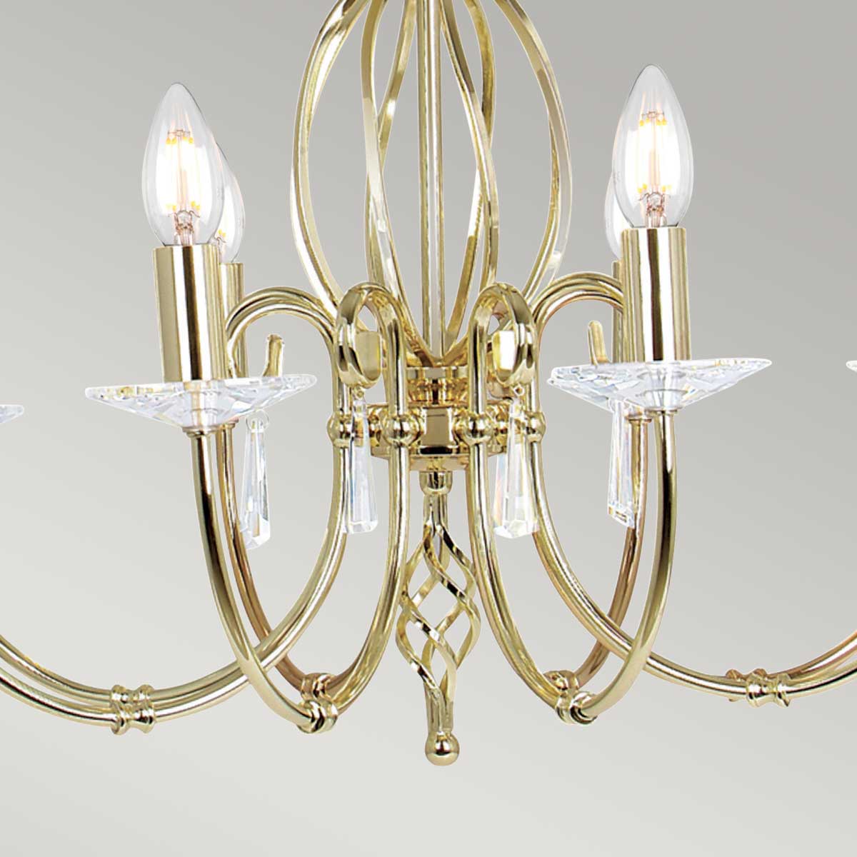Pendelleuchte Aegean (messingfarben) 8x - Elstead Lighting