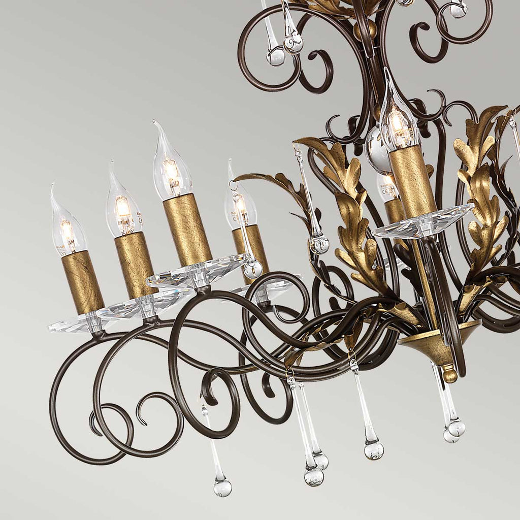 Pendelleuchte Amarilli (bronzefarben) 10x - Elstead Lighting
