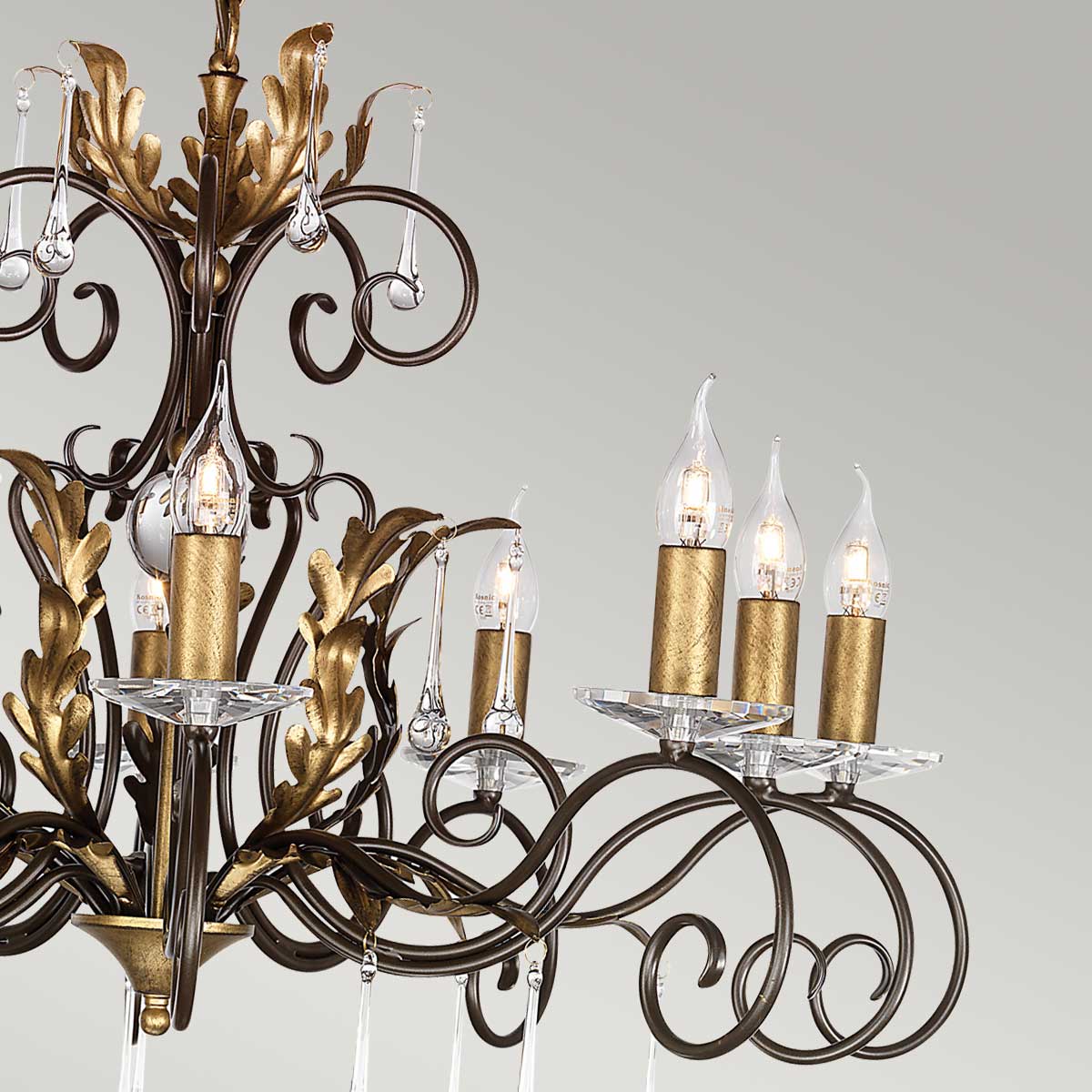 Pendelleuchte Amarilli (bronzefarben) 10x - Elstead Lighting