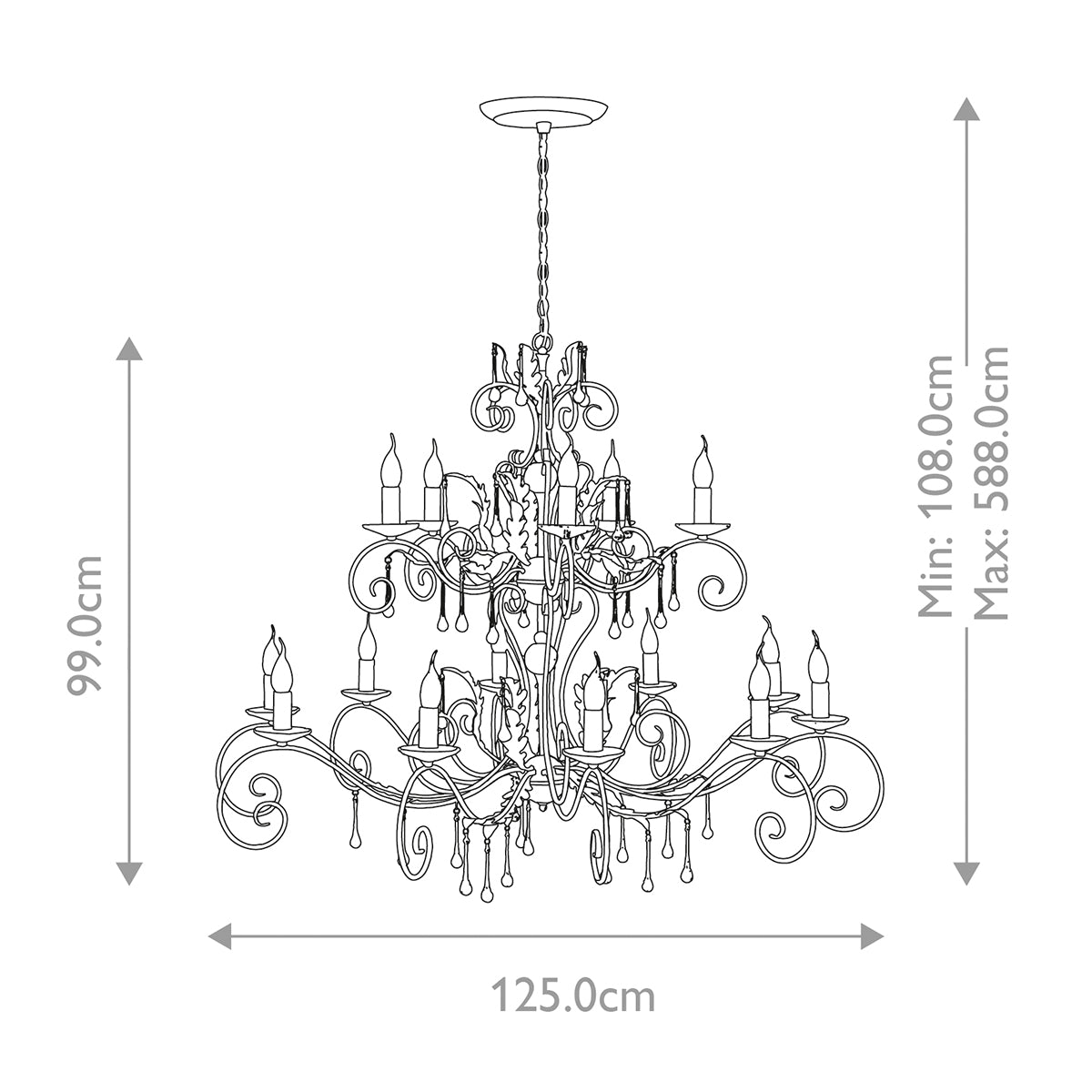Pendelleuchte Amarilli (schwarz) 15x - Elstead Lighting