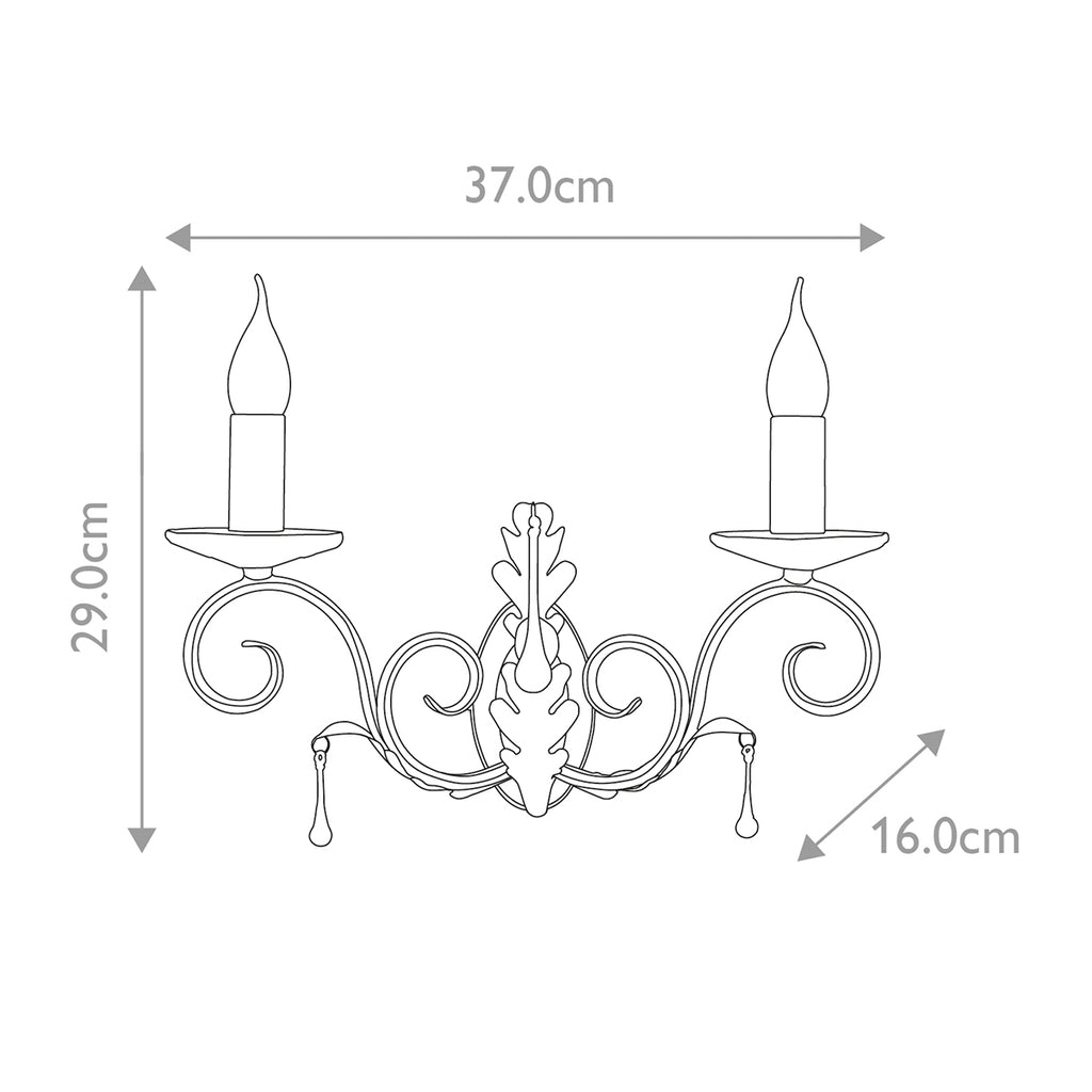 Wandleuchte Amarilli (messingfarben) 2x - Elstead Lighting