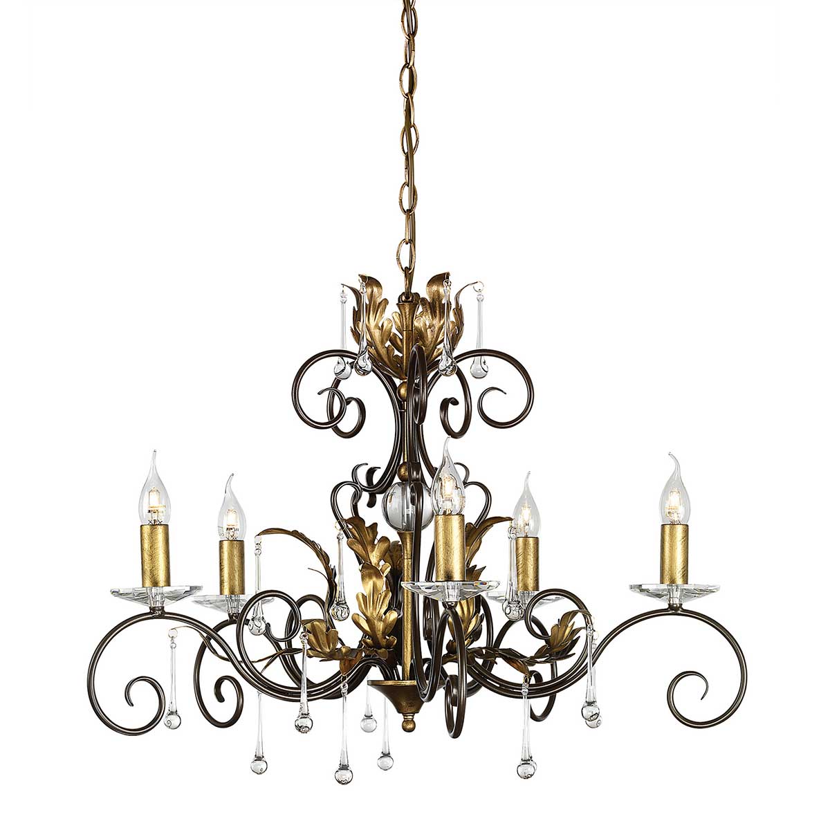 Pendelleuchte Amarilli (bronzefarben) 5x - Elstead Lighting