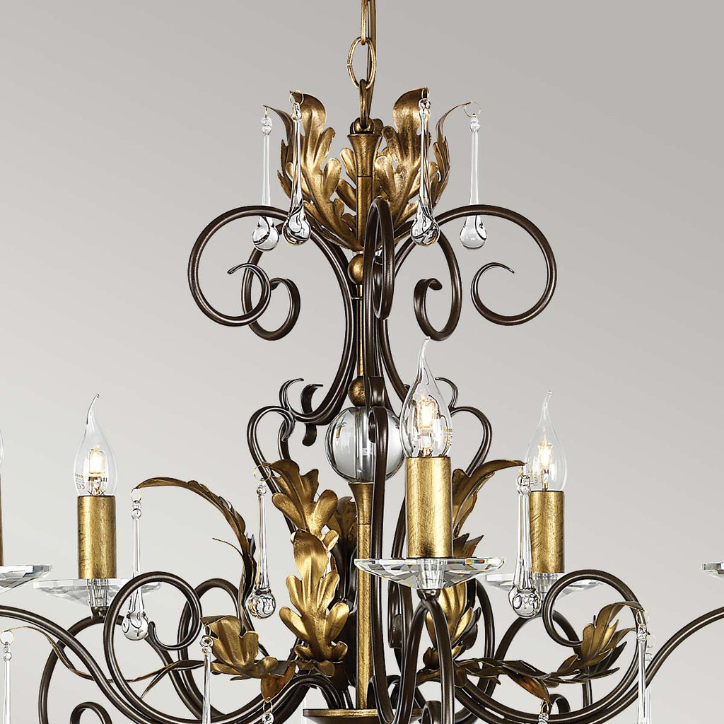 Pendelleuchte Amarilli (bronzefarben) 5x - Elstead Lighting