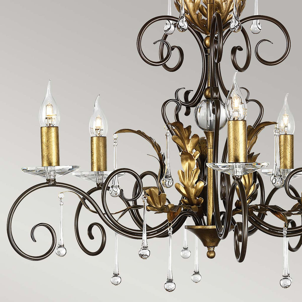 Pendelleuchte Amarilli (bronzefarben) 5x - Elstead Lighting