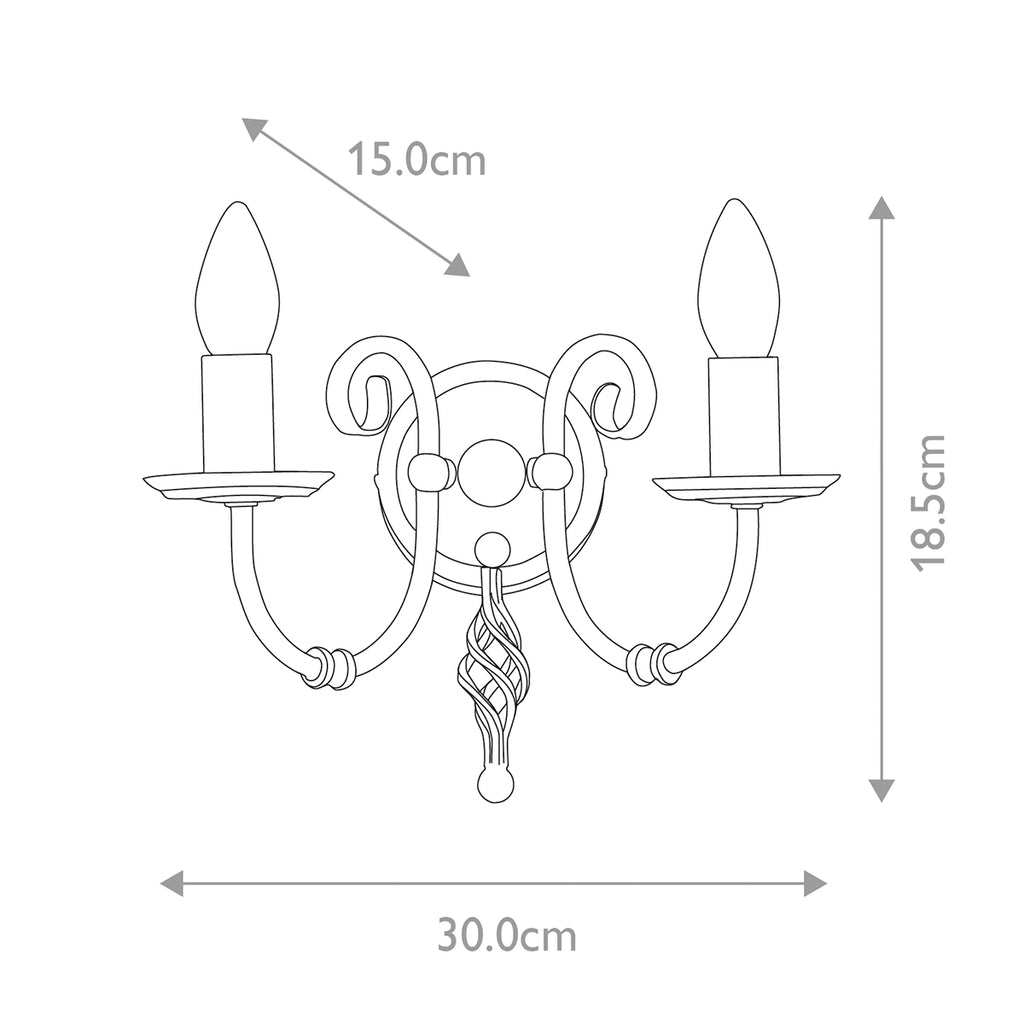 Wandleuchte Artisan (schwarz) 2x - Elstead Lighting