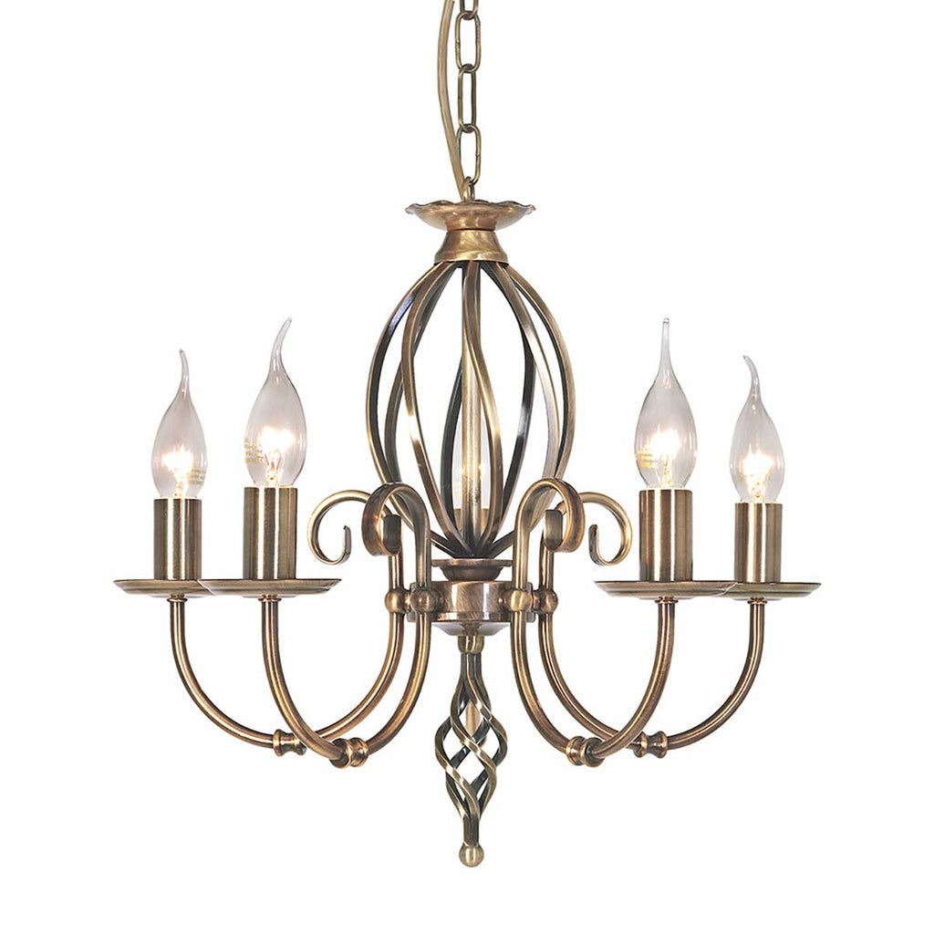 Pendelleuchte Artisan (messingfarben) 5x - Elstead Lighting
