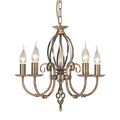 Pendelleuchte Artisan (messingfarben) 5x - Elstead Lighting