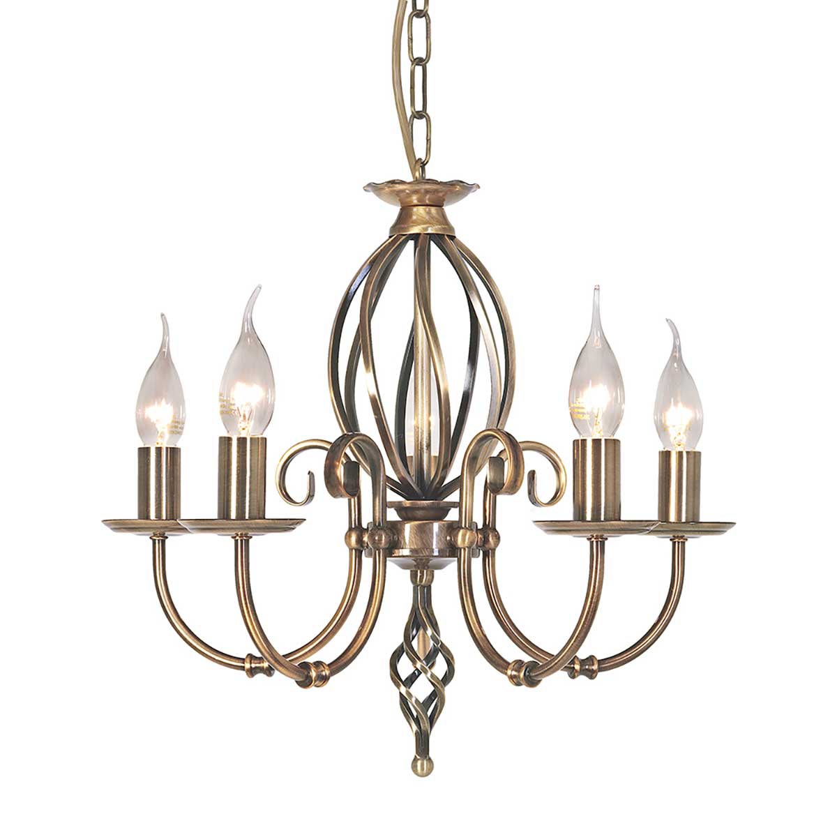Pendelleuchte Artisan (messingfarben) 5x - Elstead Lighting