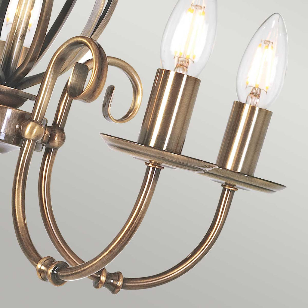 Pendelleuchte Artisan (messingfarben) 5x - Elstead Lighting