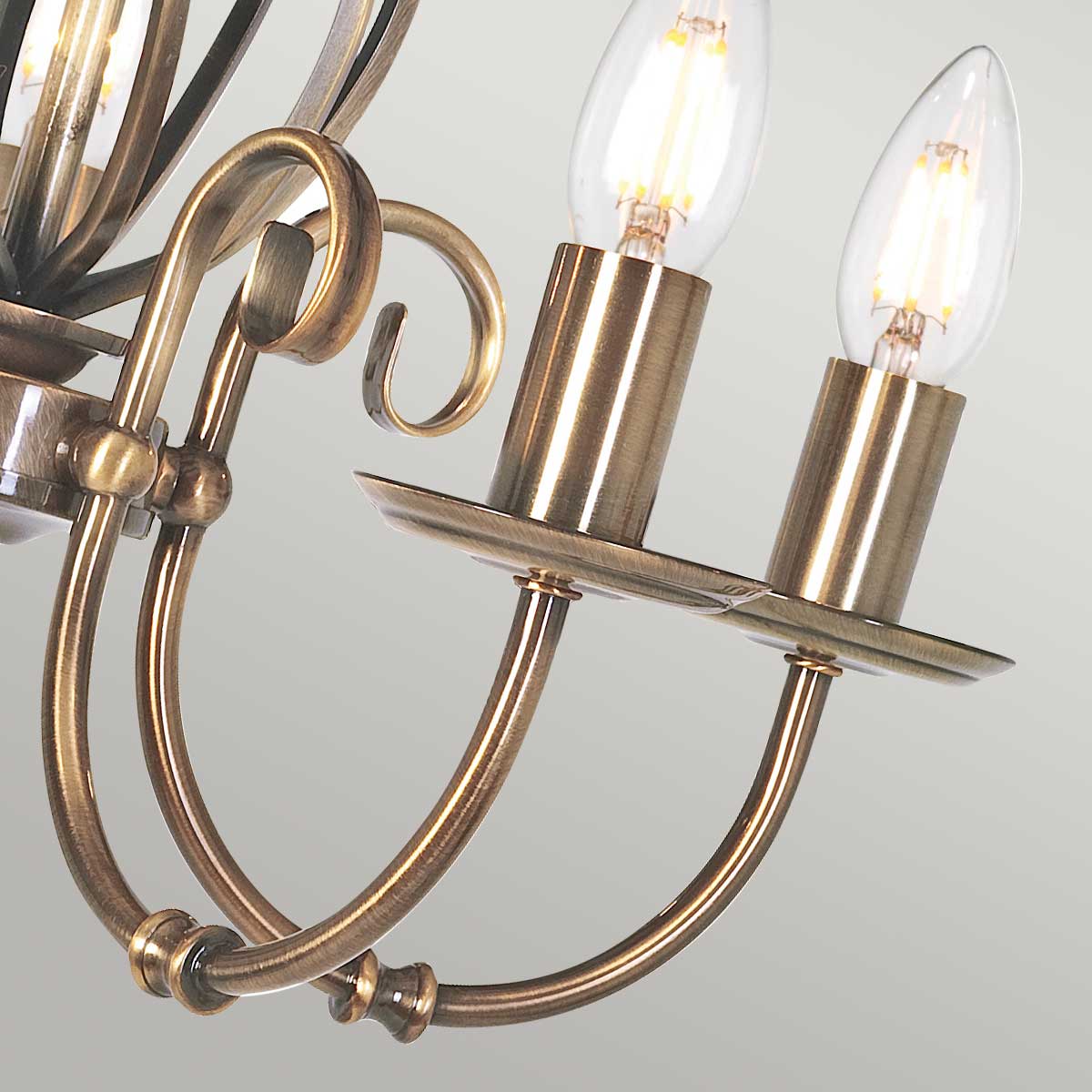 Pendelleuchte Artisan (messingfarben) 5x - Elstead Lighting