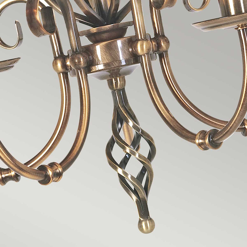 Pendelleuchte Artisan (messingfarben) 5x - Elstead Lighting