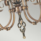 Pendelleuchte Artisan (messingfarben) 5x - Elstead Lighting