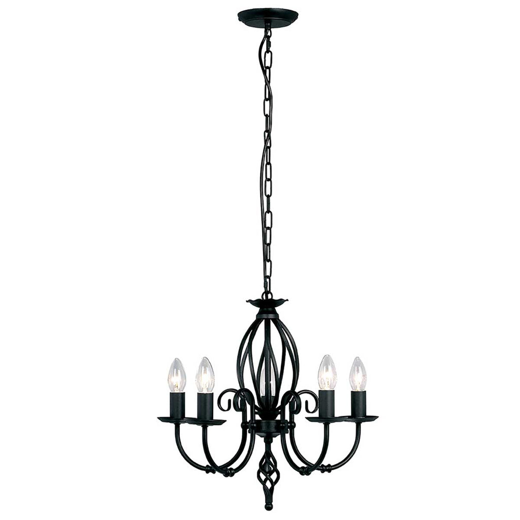 Pendelleuchte Artisan (schwarz) 5x - Elstead Lighting