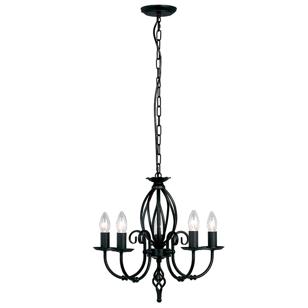 Pendelleuchte Artisan (schwarz) 5x - Elstead Lighting